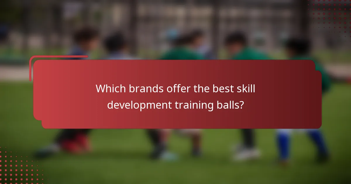 Which brands offer the best skill development training balls?